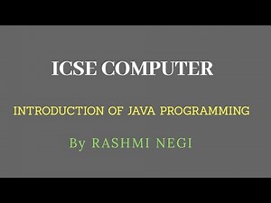 ICSE COMPUTER || Introduction of Basic Java Programming