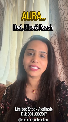 आभूषण by Dhanashri || Maharashtrian Handmade Jewelry Brand on Instagram: "Aura — that is visible. An invisible necklace with a single centre stone that quietly elevates your look. Available in Red, Blue & Peach — each shade carrying its own emotion. Minimal. Graceful. Timeless. Limited Stock available. To order 📩 DM us on Instagram @handmade_aabhushan 📲 WhatsApp us on 9011088507 (Handmade aabhushan, Aura necklace, invisible necklace, minimalist jewelry, coloured stone necklace, red stone neckl