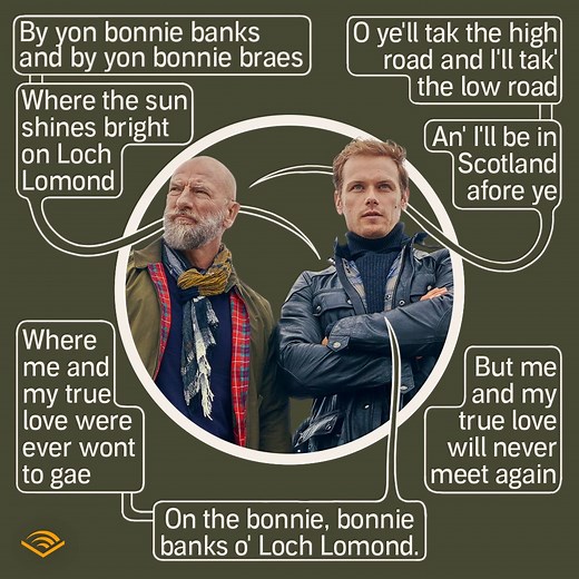 Sam Heughan and Graham McTavish were built to kilt. adbl.co/Clanlands | Audible