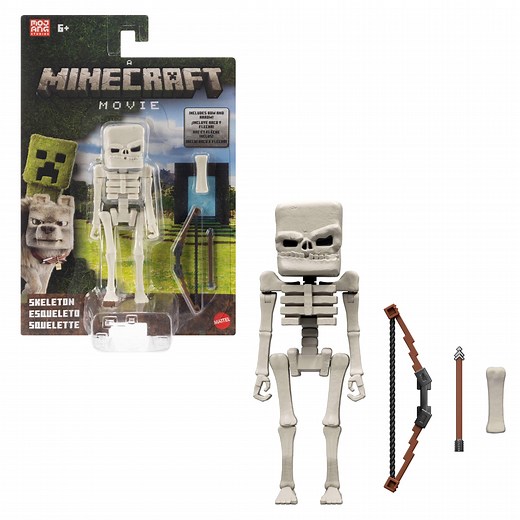 Minecraft Skeleton Action Figure & Accessories, 4-inch Toy Set Inspired by a Minecraft Movie - Walmart.com