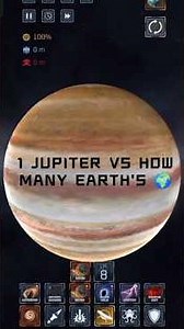 1 JUPITER VS HOW MANY EARTH'S 🌍 #solarsmash #gameplay