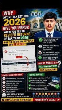 Income Tax Returns 2026 Revision Error?|How To revised 2026 Income tax returns