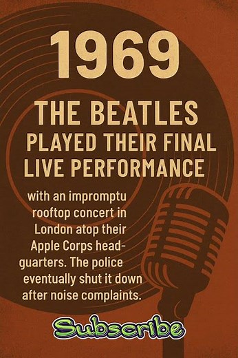 1969 – The Beatles’ Final Rooftop Concert #beatles #music