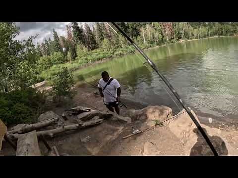 "Trout fishing at Payson Lakes"