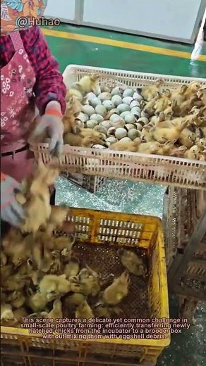 Gentle Chick Transfer from Incubator to Brooder Box | Eggshell Separation Trick