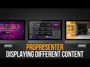 How To Display Different Content on Screens in ProPresenter