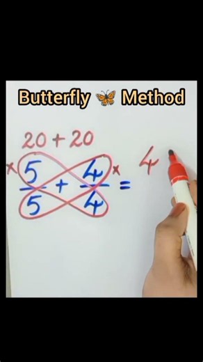 🦋 Butterfly Method in Seconds! 🤯 #fractionaddition #youtubeshort #mathstricks #maths #easy #shorts