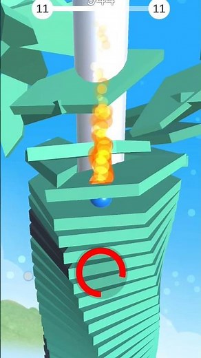 Stack Ball Speed Run! Breaking Every Platform Fast ⚡#stackball #speedrun #mobilegame #gaming #stack