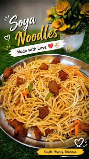 Soya Chunks Noodles Recipe | Healthy & Protein Rich Noodles | Easy Dinner Recipe #soya #Noodles