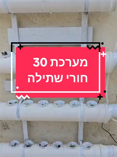 מערכת הידרופונית מקצועית 30 חורי שתילה בקוטר 6 צול המתאימה לגדל את כל סוגי הצמחים ללא חשש מסתימת שורשים להזמנות הידרו האוס 0507718319