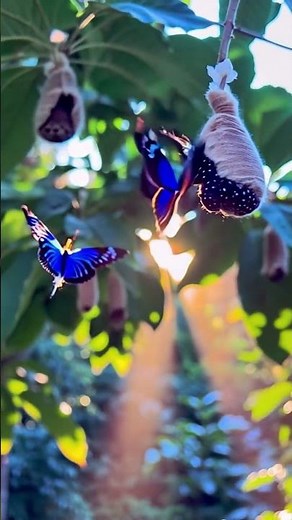 Birth of a Butterfly 🦋✨ | Blue Morpho First Flight