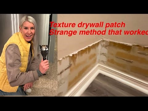 Texturing a drywall patch to match texture.