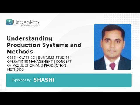 Understanding Production Systems and Methods | Shashi Shankar