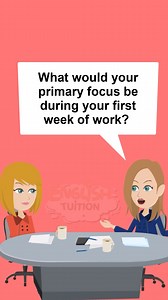 What would your primary focus be during your first week of work? | interview questions answers #interview #englishspoken #jobs #teacherlife #interviewquestions #englishtuition #interviewpreparation #englishtuition #jobinterview #interviewtips #interviewskills #english #englishlearning | English Tuition
