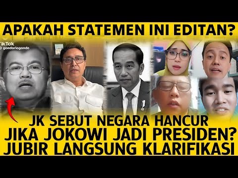 JK SAYS THE COUNTRY WILL BE DESTROYED IF JOKOWI BECOMES PRESIDENT❓SPOKESMAN IMMEDIATELY CLARIFIES...