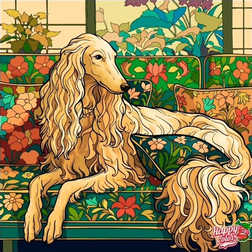 The Beautiful and Fruitful Afghan Hound 😍❤️🌺