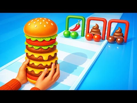 Burger Stack 3D: Cooking Games - Gameplay Walkthrough [Android, iOS Game]