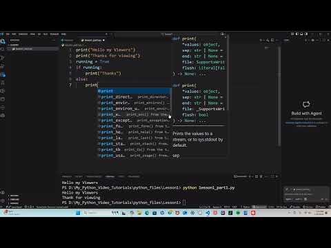 Python Lesson1 Part1 Printing to the Screen