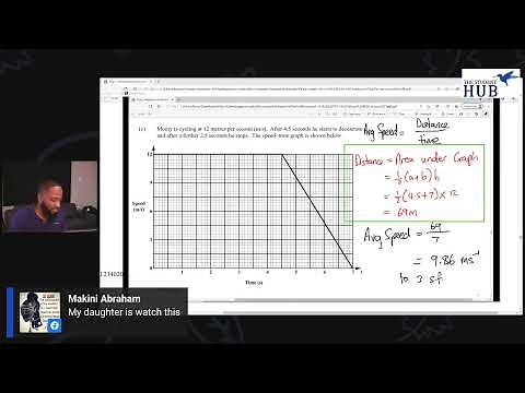 Speed Time Graph | CSEC Mathematics 2021 Q8c