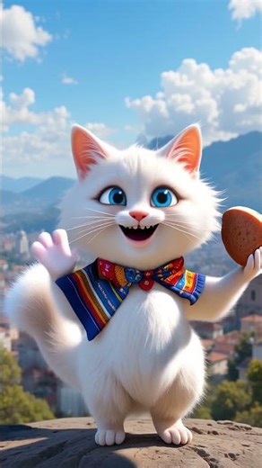 Bogotá Cat Eats Arepas 🐱🫓🇨🇴 | Funny 3D Animation