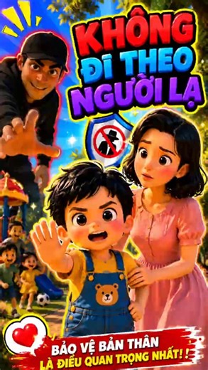 😱 Bé Bi Đã Làm Gì Khi Người Lạ Cho Kẹo? #AnToanChoTre #KhongDiTheoNguoiLa