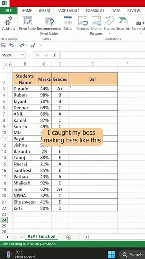 "Rept functions in Excel." #payrollexceltemplate #exceltricks #Excelle... | Excel