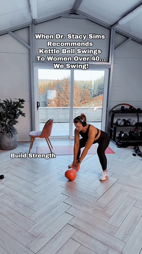 Dr. Stacy Sims, (I’m obsessed!!!) an exercise physiologist and nutrition scientist specialising in women’s health, advocates for incorporating kettlebell swings into fitness routines, particularly for women over 40 and those navigating menopause. She emphasises that kettlebell swings are a powerful tool for building strength, enhancing metabolic health, and supporting hormonal balance.She suggests performing exercises like kettlebell swings at supramaximal intensity for short intervals (e.g., 30