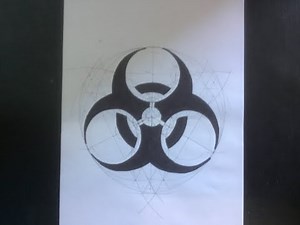 Widdershins Art Tutorials: Constructing The Biohazard Symbol!