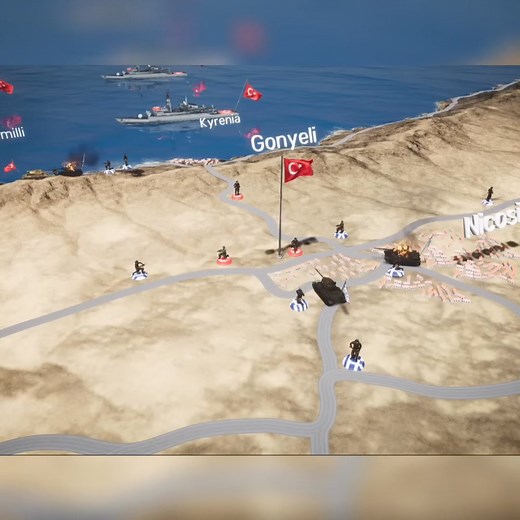 Turkey seized the northern third, displacing thousands and creating a United Nations-patrolled buffer zone. The invasion intensified ethnic divisions and led to the creation of the Turkish Republic of Northern Cyprus, recognized only by Turkey... #cyprus #turkiye #invasion | Kings & Generals