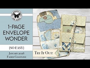 1-Page Double Stacked Envelope for Your Junk Journal. Easy and Fun Crafty Tutorial w/ Pink Monarch