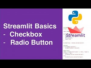Checkbox and Radio button in Streamlit appliction | Python
