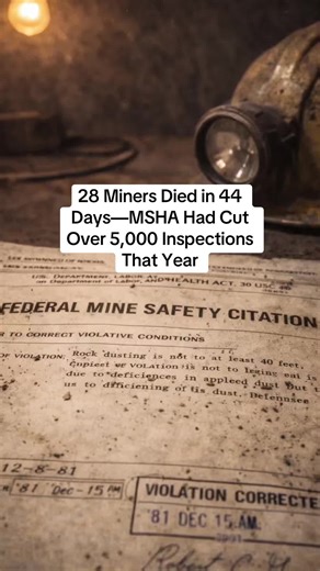 28 Miners Died in 44 Days—MSHA Had Cut Over 5,000 Inspections That Year MSHA mine inspections 1981 Topmost Kentucky Whitwell Tennessee Floyd County RFH Coal mine safety failures Carl Perkins congressional hearings coal mine disasters 1981 Appalachia #HistoryTok #Appalachiantruthfiles #MiningSafety #CoalMining #ushistory