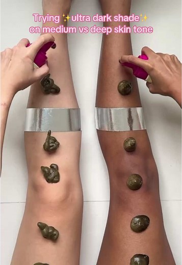 Trying our Bronzing Foam in ULTRA DARK on medium vs deep skin tones💫 #tanning #selftan #beauty #selftanner #glowyskin #skintone #darkskin #mediumskin #cocoandeve #asmr
