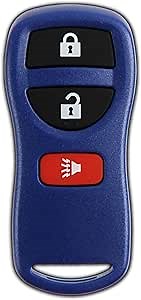 KeylessOption Key Fob for 2002 2003 2004 2005 2006 2007 2008 2009 2010 2011 2012 2013 2014 2015 2016 2017 Nissan Titan Rogue Infiniti Remote, 3-Button KBRASTU15, Programming Guide Included