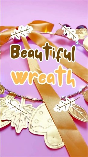 🍁 DIY Autumn Wreath with Cricut | Debossed Foil Magic ✨ #diy #cricut #thanksgiving #fall