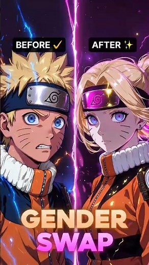 Naruto Characters as Girls 🔄⚡ | Gender Swap Transformation #shorts