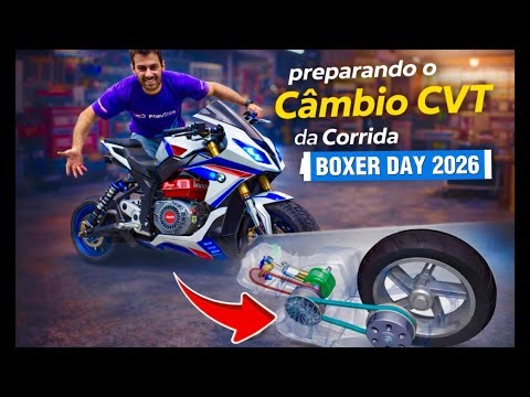 Preparando o CÂMBIO CVT da Corrida Boxer Day 2026 🔥😱Corrida de MINI MOTOS😎 Ep 2