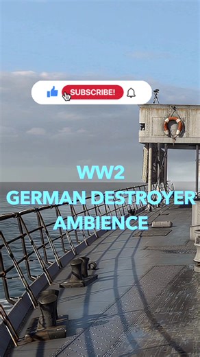 WW2 German Destroyer at Sea #ww2 #sleepambience #sleep WW2 German Destroyer at Sea | Naval Ocean Ambience for Sleep, Relaxation & Study Experience 8 hours of authentic WW2 German destroyer ambience as this Kriegsmarine warship sails across the open ocean. Hear the deep, rhythmic turbine engines, the constant rushing of waves against the hull, and the subtle wind and deck vibrations that bring the naval experience to life. This extended video is perfect for a variety of uses: Sleep & Relaxation: 