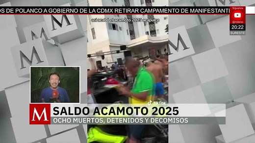 8 muertos y 42 detenidos tras Acamoto 2025 en Acapulco, Guerrero