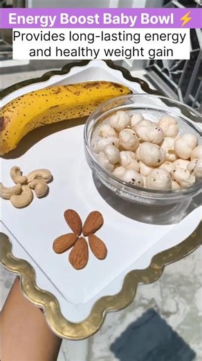 Makhana Banana Puree 6+ Month Baby Food how to introduce makhana to 6+ month old baby #baby #shorts