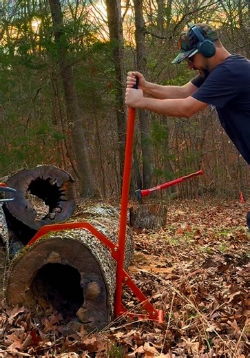 Keep your chainsaw out of the dirt and roll huge logs easily with the Timber Jack! #firewood #tiktokshopspringglowup #tiktokshopcreatorpicks