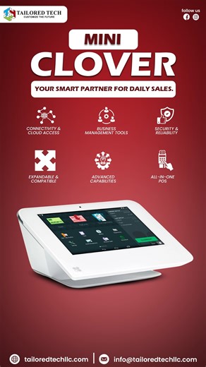 Tailored Tech LLC on Instagram: "Small size. Big performance. Clover Mini – your perfect business companion. #CloverMini #SmartPayments #POSMachine #DigitalPayments #CashlessBusiness #BusinessGrowth #RetailSolutions #SmallBusinessTools #PaymentMadeEasy #BusinessTechnology"