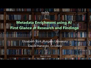 Metadata Enrichment using AI – First Glance at Research and Findings