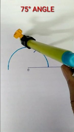 How to construct 75° angle l 75 degree angle with compass 💥 #angle #shorts #maths #viral