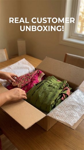 TrendyThreads By Ganga on Instagram: "Real orders. Real parcels. Real happiness 🤍✨ This is exactly how your dress is packed & dispatched from TrendyThreads by Ganga 🧵📦 No filters. No fake promises. Just genuine quality & safe packing 💯 Festive orders are filling fast customer parcel opening real customer order online boutique India festive wear online kids festive dresses women ethnic wear trusted Instagram store safe packing clothing small business India Pongal festival dresses #CustomerPar