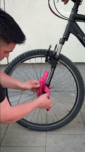 Installing a Bicycle Tube 🚲 #diy #biketube #installing #trick
