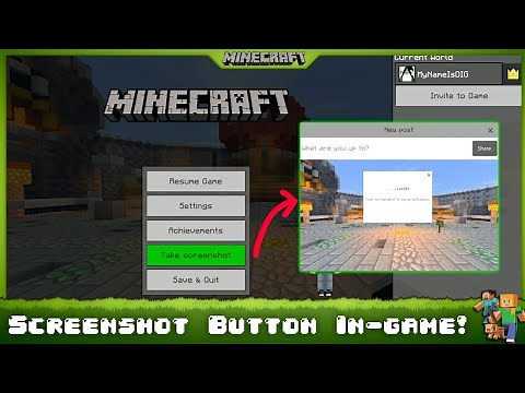 IN-GAME SCREENSHOT BUTTON IN MINECRAFT! [BEDROCK EDITION]