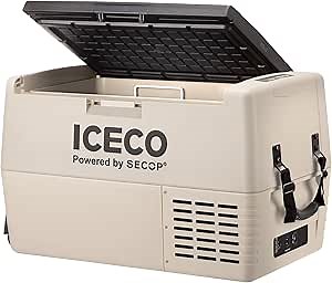 ICECO TR45 47.5 Quart Portable Refrigerator with Wheels, Secop Compressor, 12 Volt Refrigerator, Portable Freezer Fridge, DC 12/24V, AC 100-240V, 0℉ to 50℉, Camping Fridge for Home & Car Use