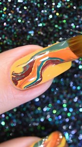 Easy geode inspired nails 🧡 #nails #nailart #easynails #manicure | Sveta Sanders