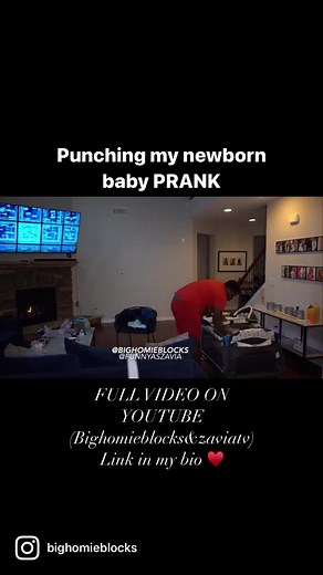 Punching my newborn baby PRANK 😭 full video in my bio 😭😩 and thats a DOLL #reels #comedy #funny #viral #bighomieblocks #funnyaszavia #prank #youtube